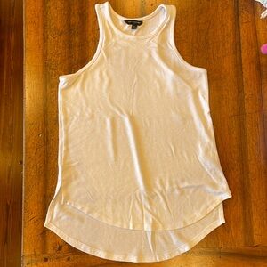 BANANA REPUBLIC | white racer back high low tank | xs